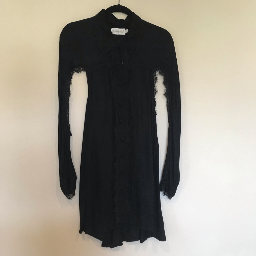 Shakuhachi Long-sleeve Button-down Dress